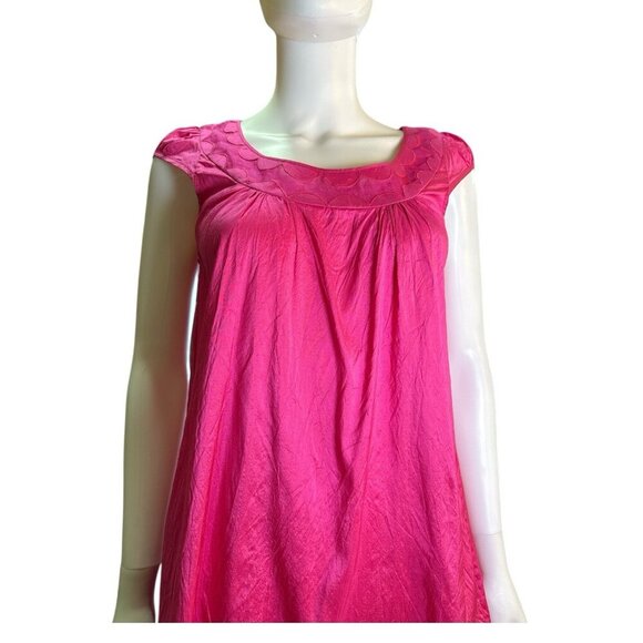 CALYPSO St. Barth Dress Silk Pink Slip Dress Cap Sleeve A Line Size S EUC - Picture 3 of 7